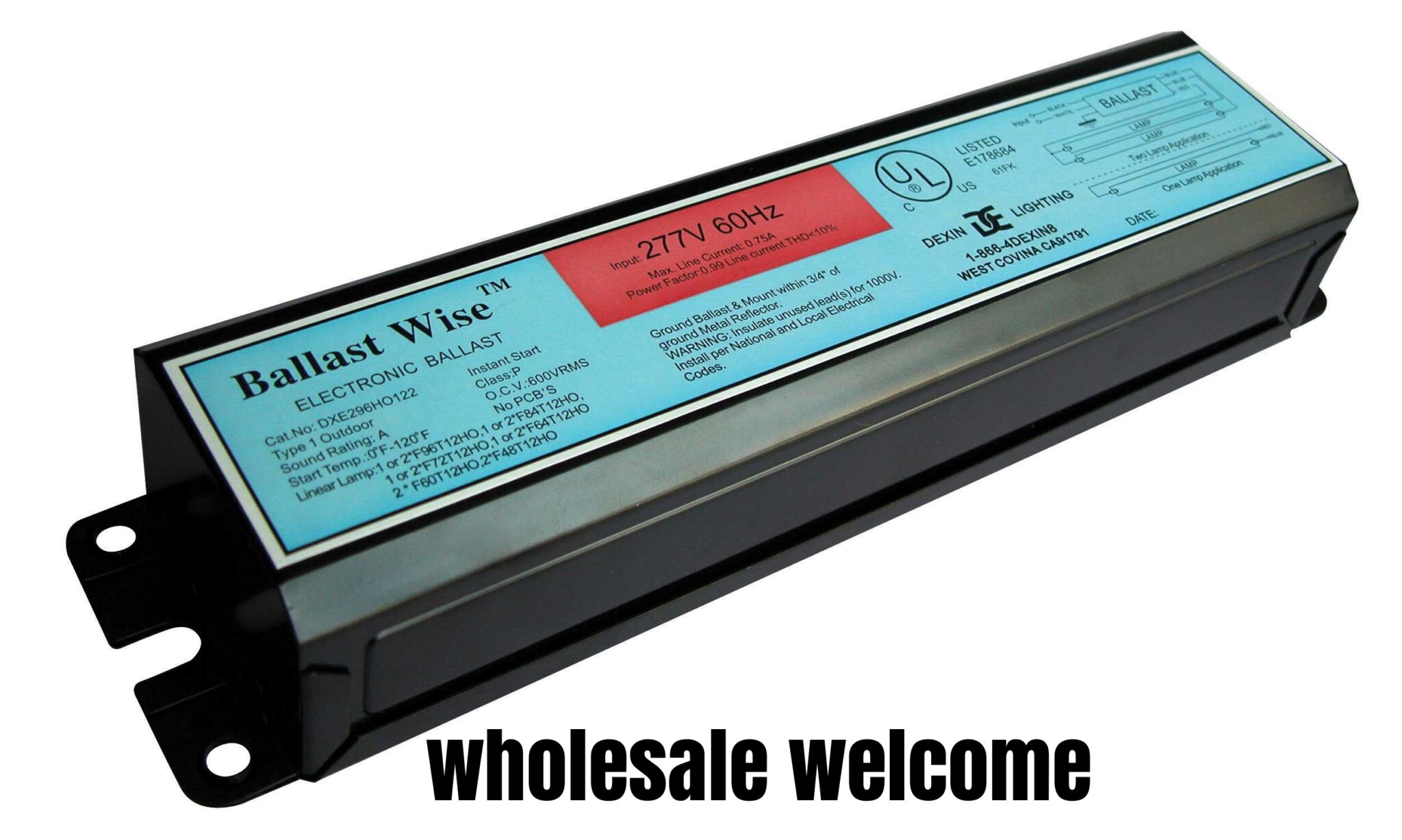 BallastWise 240V Tanning Bed Ballast for Operate 2XF7/72/73T2HO UV 100W